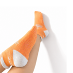 100 % Wollsocken in Orange – Bild 2