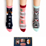 Unisex Christmas Wool Socks – 3-Pair Gift Set